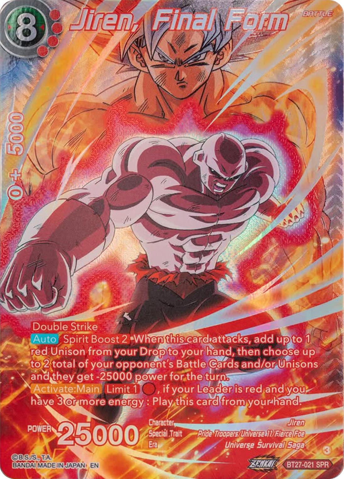 Jiren, Final Form (SPR) (BT27-021) [History of Z] | Total Play