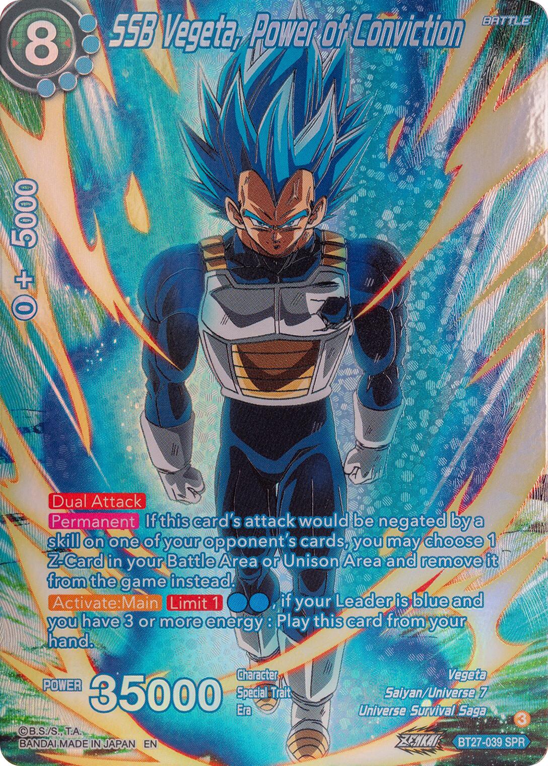 SSB Vegeta, Power of Conviction (SPR) (BT27-039) [History of Z] | Total Play