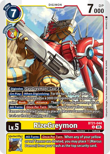 RizeGreymon [BT21-044] [World Convergence] | Total Play