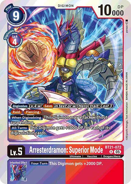 Arresterdramon: Superior Mode [BT21-072] [World Convergence] | Total Play