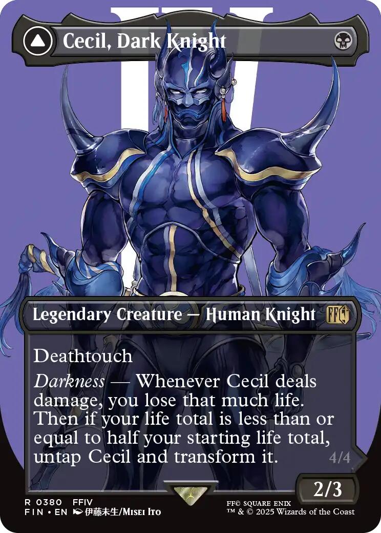 Cecil, Dark Knight // Cecil, Redeemed Paladin (Borderless) [FINAL FANTASY] | Total Play