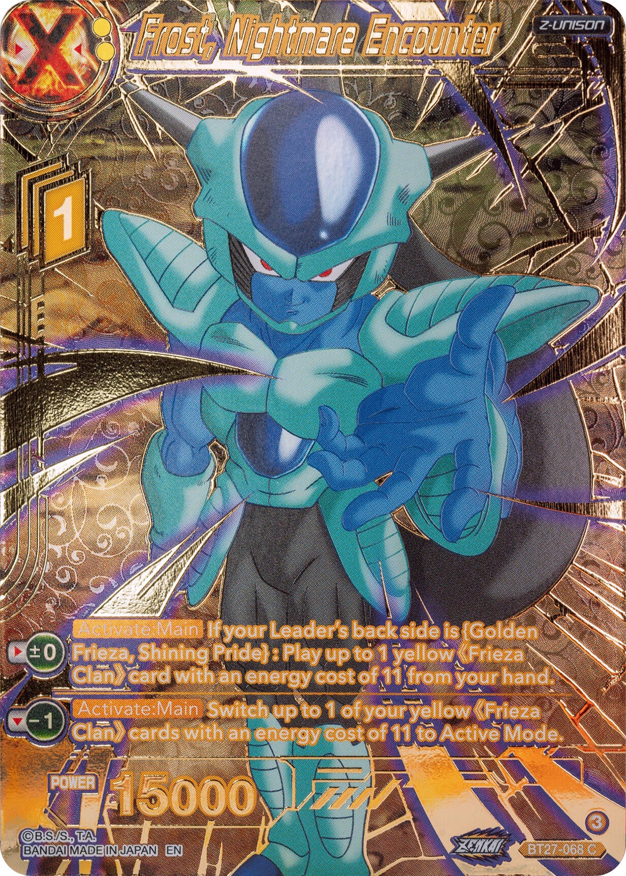 Frost, Nightmare Encounter (Gold-Stamped) (BT27-068) [History of Z] | Total Play