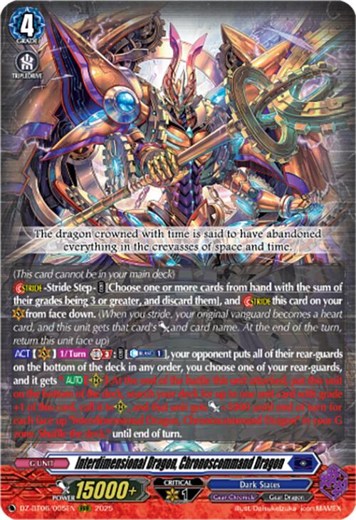 Interdimensional Dragon, Chronoscommand Dragon (DZ-BT06/005EN) [DZ-BT06: Generation Dragenesis] | Total Play