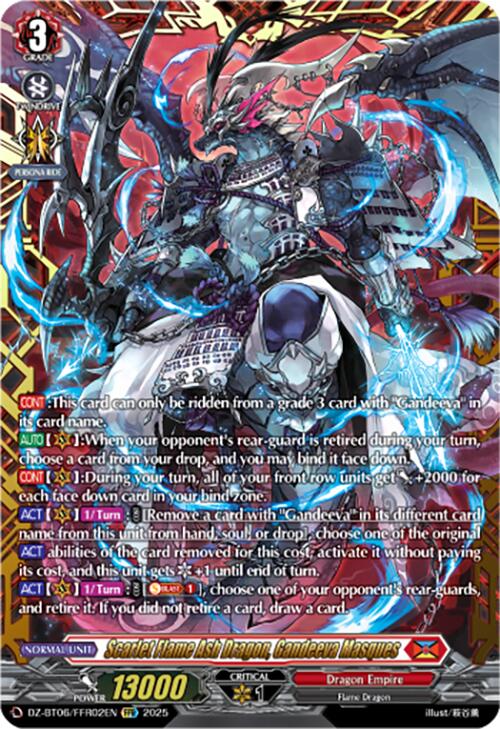 Scarlet Flame Ash Dragon, Gandeeva Masques (DZ-BT06/FFR02EN) [DZ-BT06: Generation Dragenesis] | Total Play