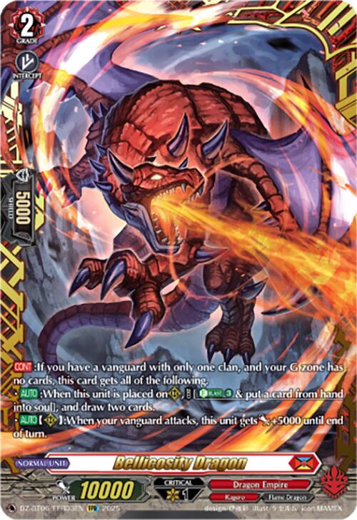 Bellicosity Dragon (DZ-BT06/FFR03EN) [DZ-BT06: Generation Dragenesis] | Total Play