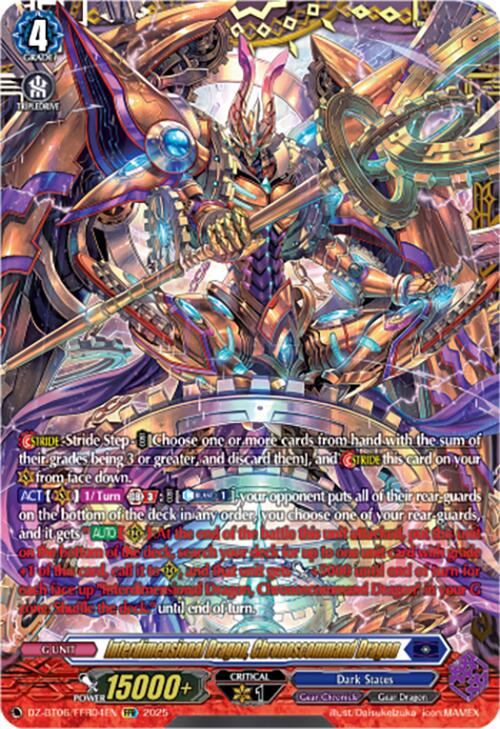 Interdimensional Dragon, Chronoscommand Dragon (DZ-BT06/FFR04EN) [DZ-BT06: Generation Dragenesis] | Total Play