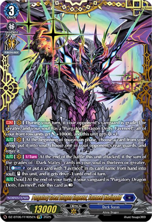 Purgatory Great Dragon Emperor, Favrneel Rheingold (DZ-BT06/FFR05EN) [DZ-BT06: Generation Dragenesis] | Total Play