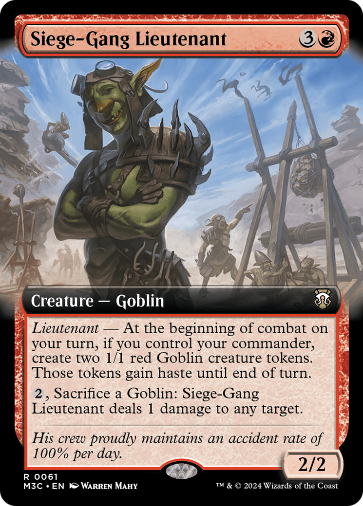 Siege-Gang Lieutenant (Extended Art) [Modern Horizons 3 Commander] | Total Play