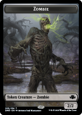 Zombie // Cat (003) Double-Sided Token [Dominaria Remastered Tokens] | Total Play