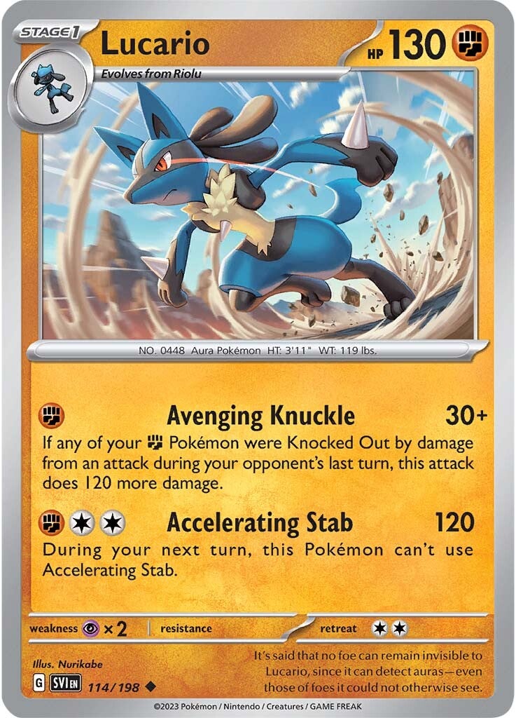 Lucario (114/198) [Scarlet & Violet: Base Set] | Total Play