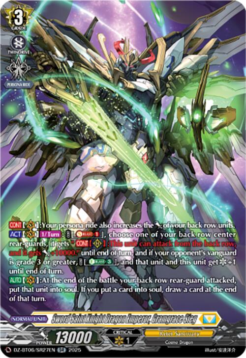 Sword Saint Knight Dragon Emperor, Gramgrace Sieg (DZ-BT06/SR27EN) [DZ-BT06: Generation Dragenesis] | Total Play