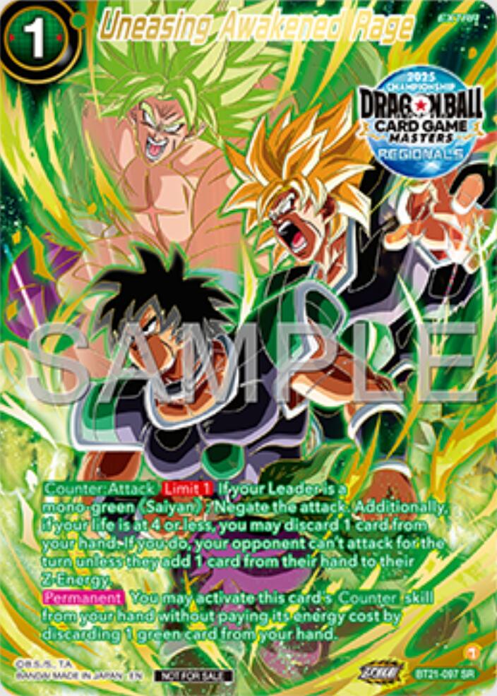 Uneasing Awakened Rage (Alt-Art Card) (BT21-097) [Promotion Cards] | Total Play