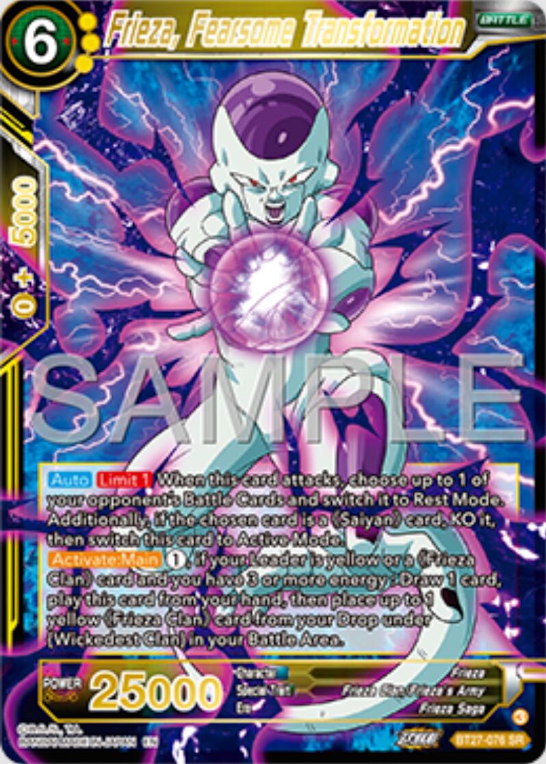 Frieza, Fearsome Transformation (BT27-076) [History of Z] | Total Play