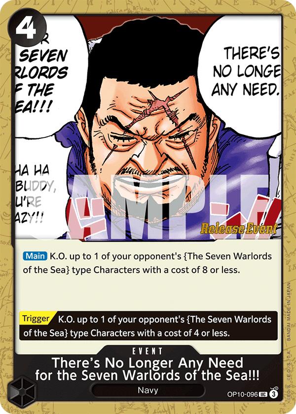 There's No Longer Any Need for the Seven Warlords of the Sea!!! [Royal Blood Release Event Cards] | Total Play