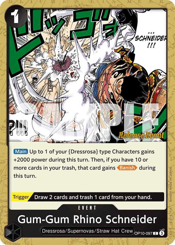 Gum-Gum Rhino Schneider [Royal Blood Release Event Cards] | Total Play