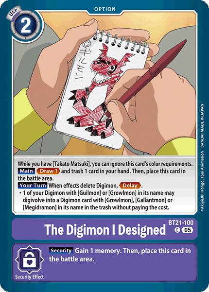 The Digimon I Designed [BT21-100] [World Convergence] | Total Play