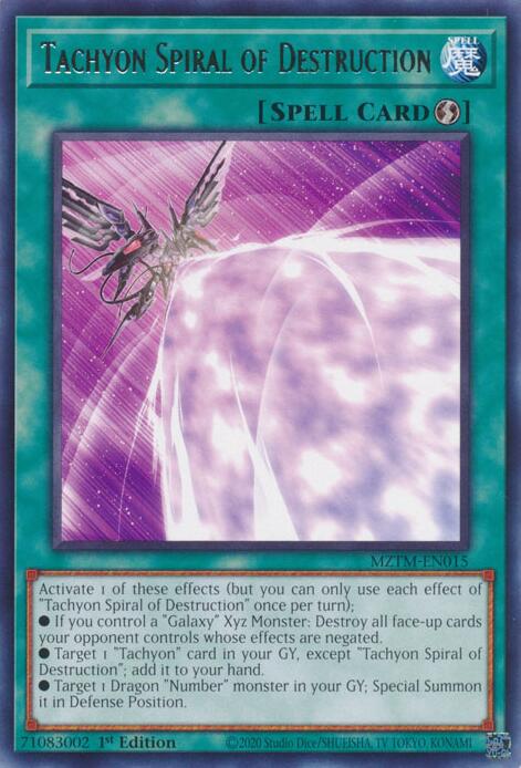 Tachyon Spiral of Destruction [MZTM-EN015] Rare | Total Play