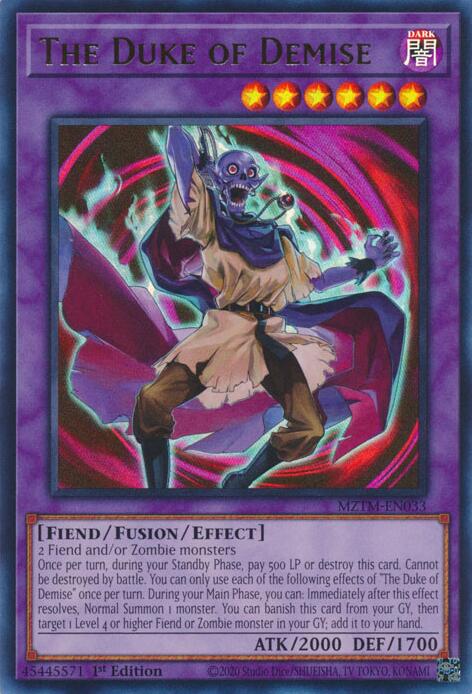 The Duke of Demise [MZTM-EN033] Ultra Rare | Total Play