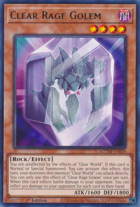 Clear Rage Golem [MZTM-EN038] Rare | Total Play