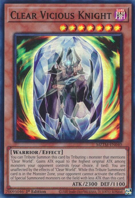Clear Vicious Knight [MZTM-EN040] Super Rare | Total Play