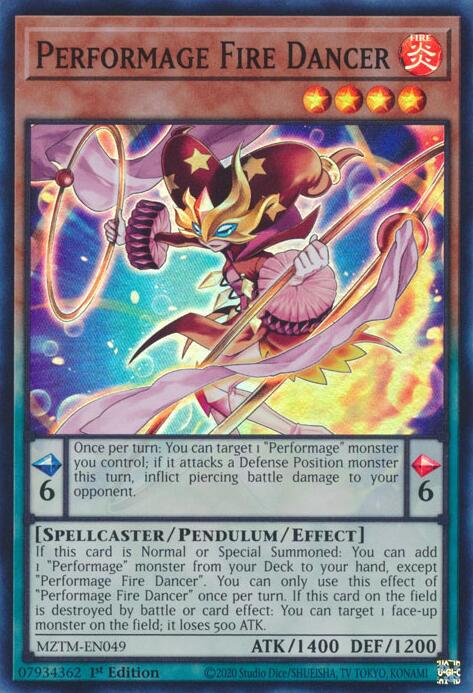 Performage Fire Dancer [MZTM-EN049] Super Rare | Total Play