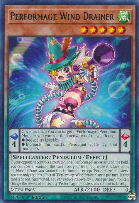 Performage Wind Drainer [MZTM-EN051] Rare | Total Play