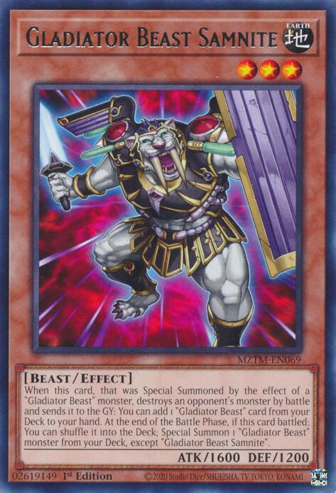 Gladiator Beast Samnite [MZTM-EN069] Rare | Total Play