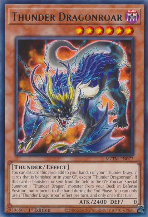 Thunder Dragonroar [MZTM-EN077] Rare | Total Play