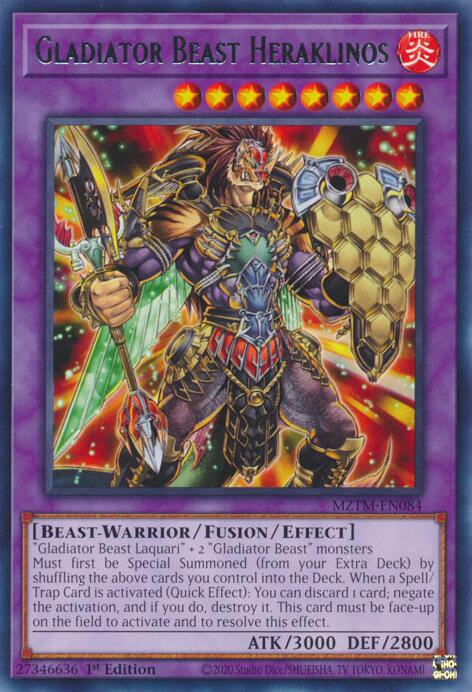 Gladiator Beast Heraklinos [MZTM-EN084] Rare | Total Play