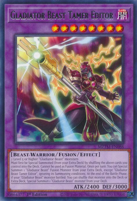 Gladiator Beast Tamer Editor [MZTM-EN086] Rare | Total Play