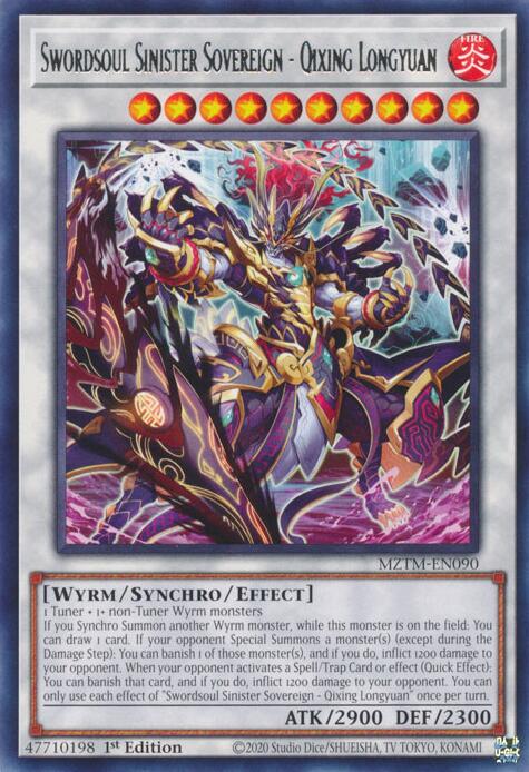 Swordsoul Sinister Sovereign - Qixing Longyuan [MZTM-EN090] Rare | Total Play
