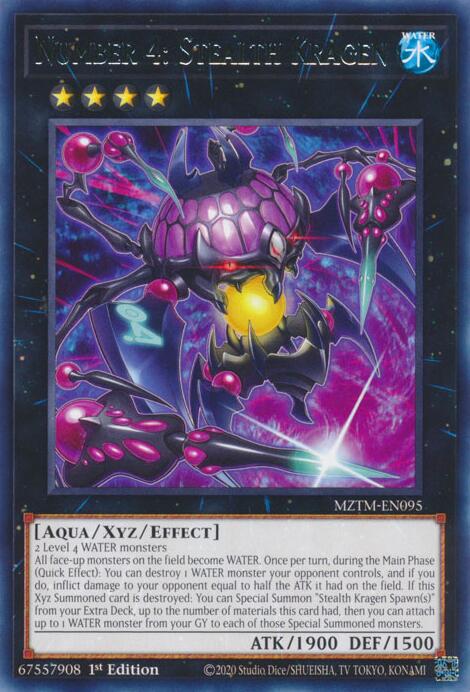 Number 4: Stealth Kragen [MZTM-EN095] Rare | Total Play