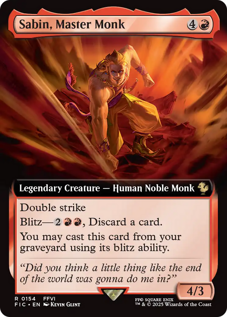 Sabin, Master Monk (Extended Art) [FINAL FANTASY Commander] | Total Play