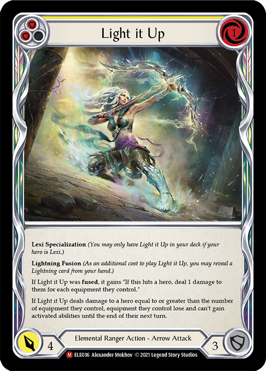 Light it Up [ELE036] (Tales of Aria)  1st Edition Rainbow Foil | Total Play