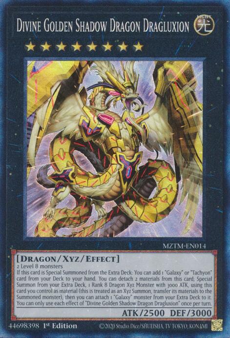 Divine Golden Shadow Dragon Dragluxion (Collector's Rare) [MZTM-EN014] Collector's Rare | Total Play