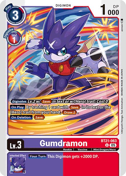 Gumdramon [BT21-063] [World Convergence] | Total Play