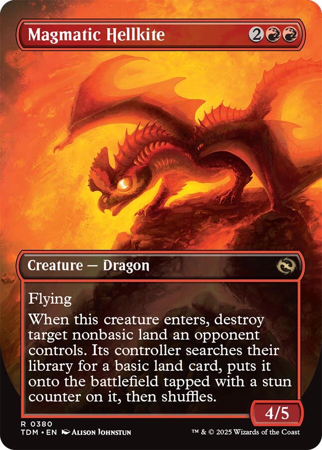 Magmatic Hellkite (Borderless) [Tarkir: Dragonstorm] | Total Play