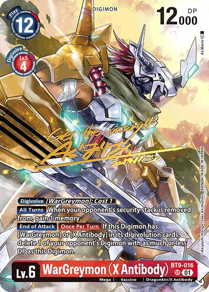 WarGreymon (X Antibody) [BT9-016] (Signed) [World Convergence] | Total Play