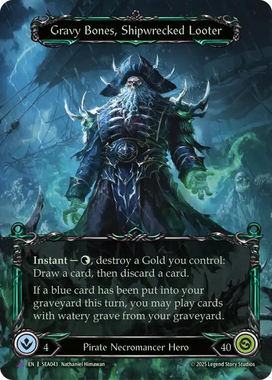 Gravy Bones, Shipwrecked Looter (Marvel) [SEA043] (High Seas)  Cold Foil | Total Play