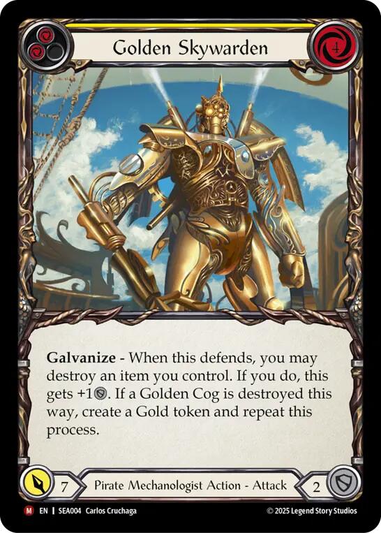 Golden Skywarden [SEA004] (High Seas)  Rainbow Foil | Total Play