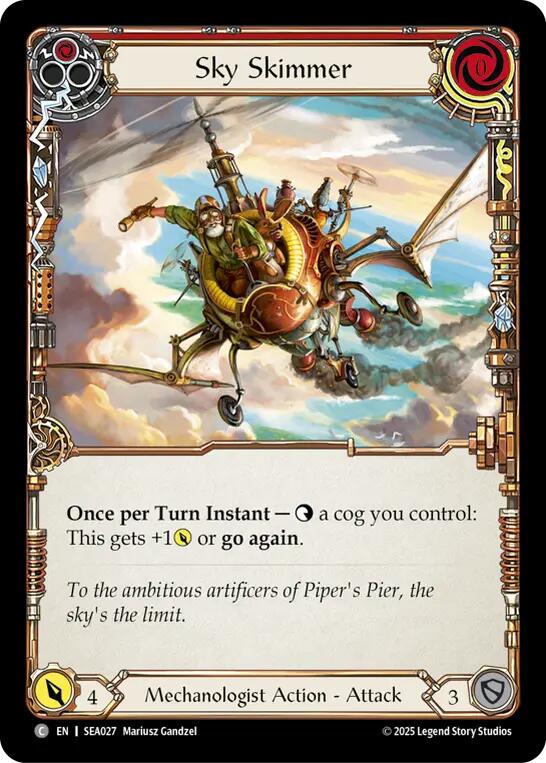 Sky Skimmer (Red) [SEA027] (High Seas)  Rainbow Foil | Total Play