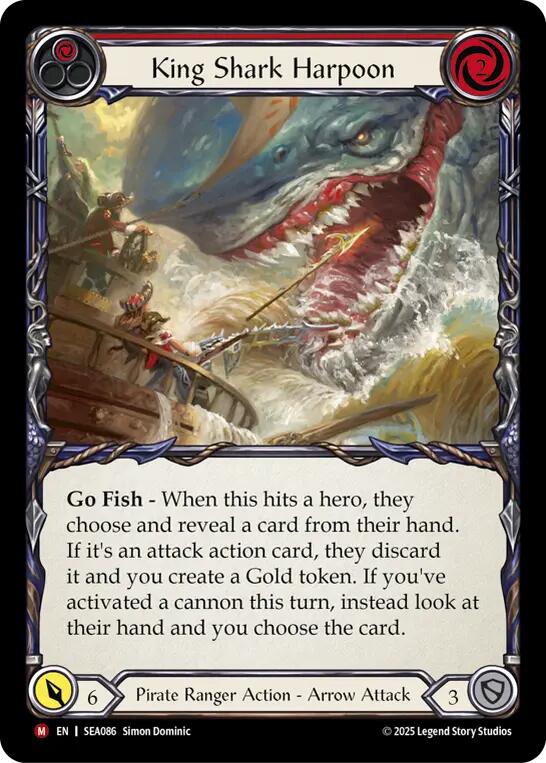 King Shark Harpoon [SEA086] (High Seas)  Rainbow Foil | Total Play