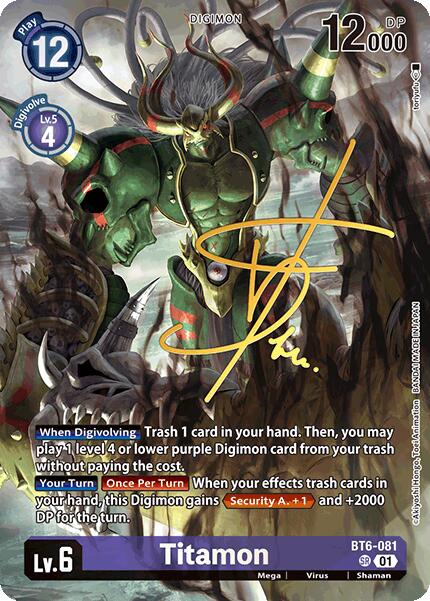 Titamon [BT6-081] (Signed) [World Convergence] | Total Play