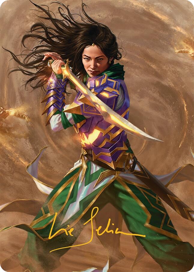 Descendant of Storms Art Card (2/54) (Gold-Stamped Signature) [Tarkir: Dragonstorm Art Series] | Total Play