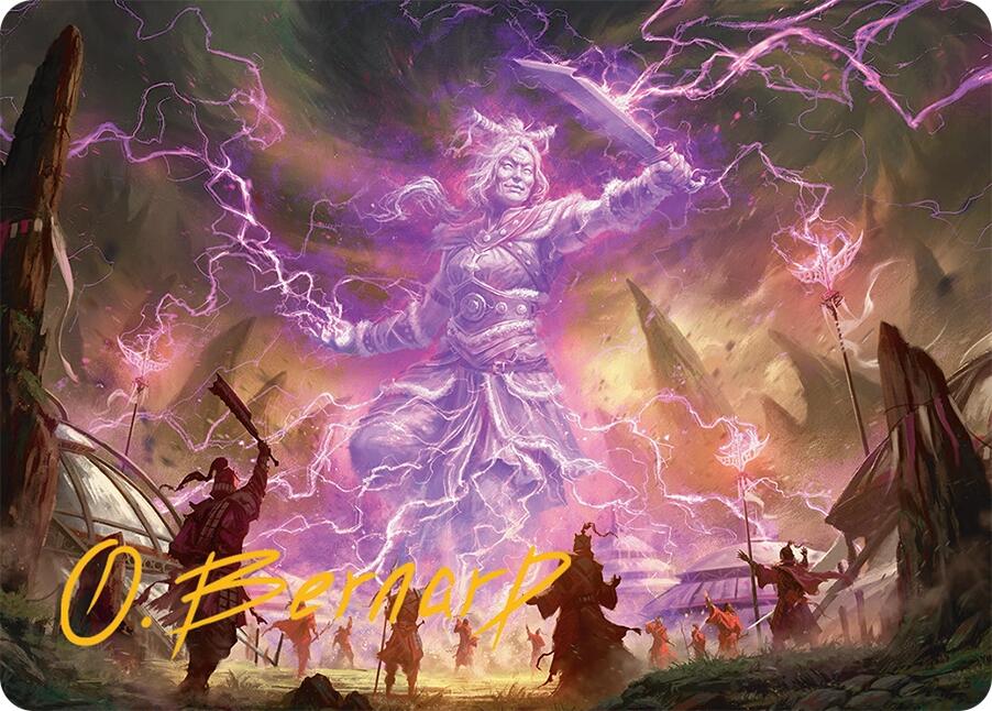 Smile at Death Art Card (4/54) (Gold-Stamped Signature) [Tarkir: Dragonstorm Art Series] | Total Play