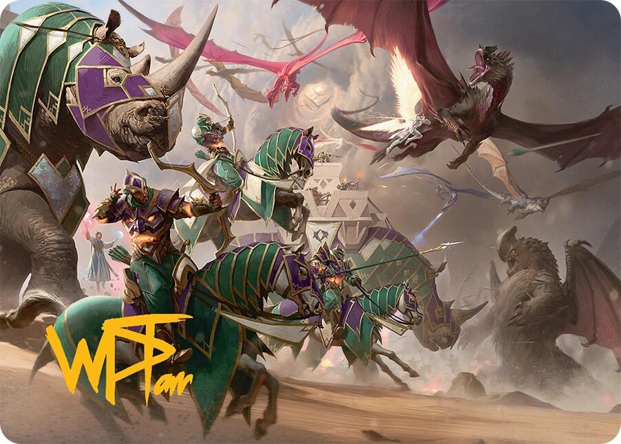 United Battlefront Art Card (5/54) (Gold-Stamped Signature) [Tarkir: Dragonstorm Art Series] | Total Play