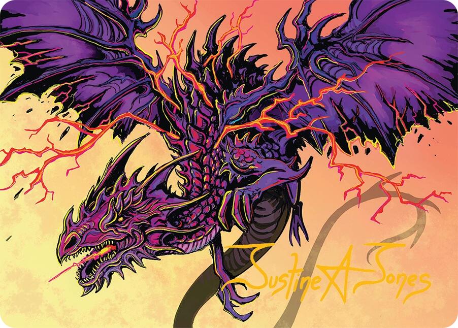 Stormshriek Feral Art Card (35/54) (Gold-Stamped Signature) [Tarkir: Dragonstorm Art Series] | Total Play