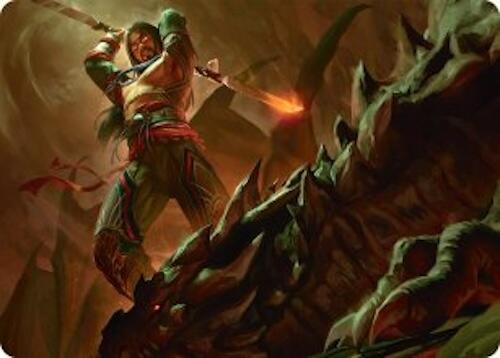 Sarkhan's Resolve Art Card (18/54) [Tarkir: Dragonstorm Art Series] | Total Play