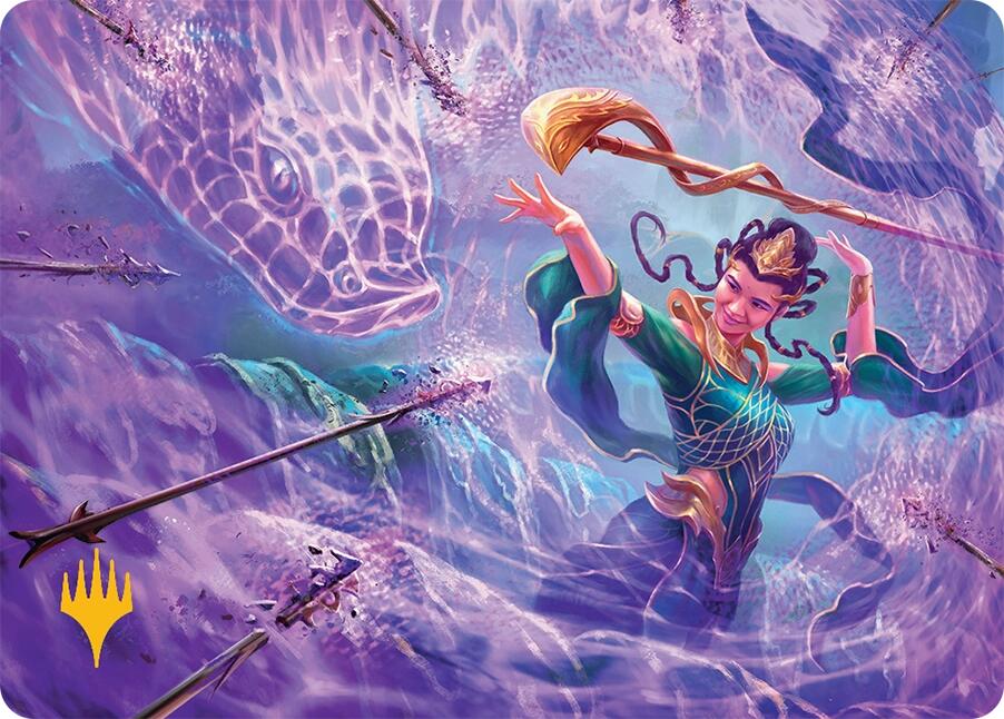 Snakeskin Veil Art Card (19/54) (Gold-Stamped Signature) [Tarkir: Dragonstorm Art Series] | Total Play