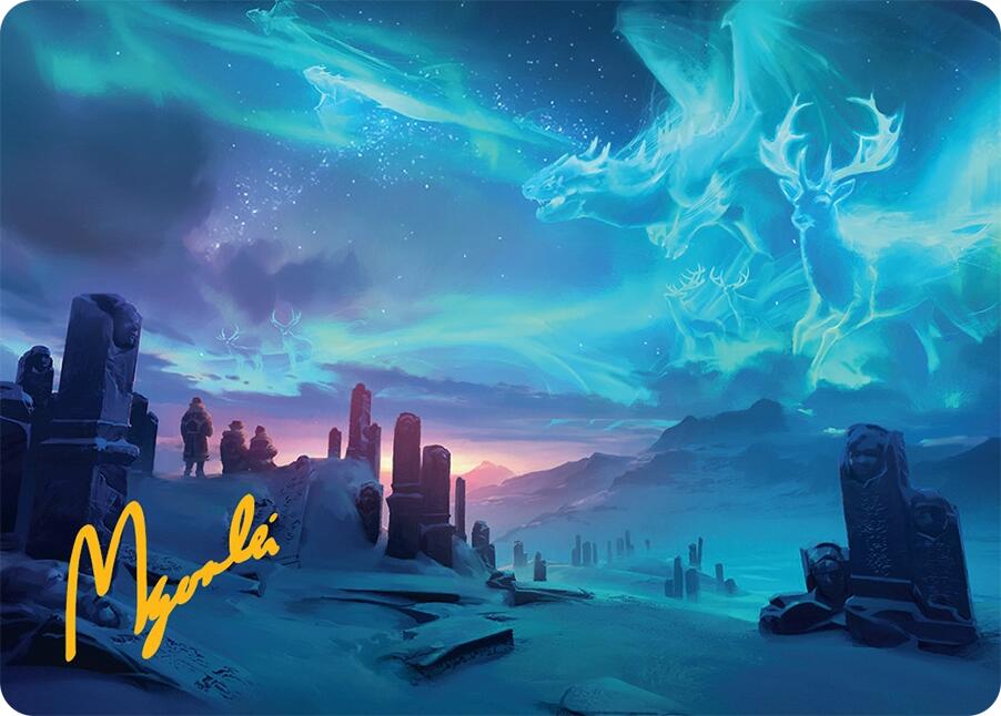 Auroral Procession Art Card (20/54) (Gold-Stamped Signature) [Tarkir: Dragonstorm Art Series] | Total Play